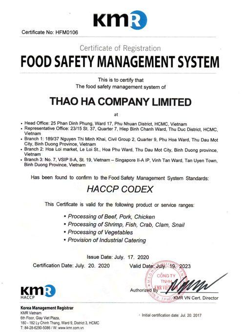 Chứng nhận HACCP